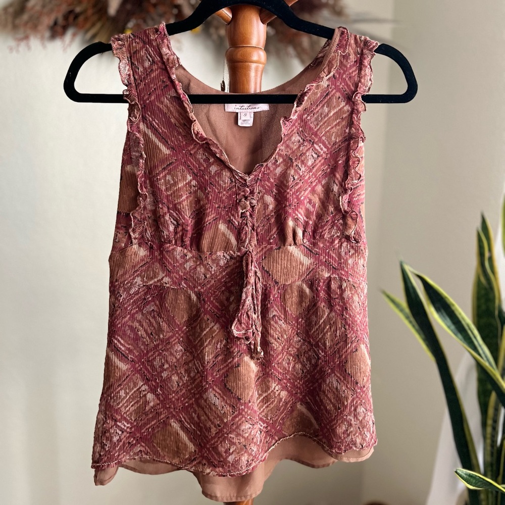 womans vintage intuition 90s blouse